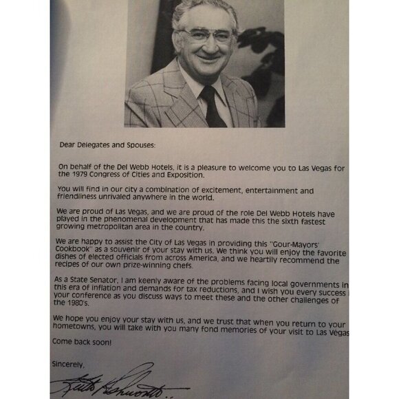 Mayors' Cookbook 1979 Congress Of Cities‎ Exposition Del Webb Hotels Gour  Vtg - Picture 4 of 4